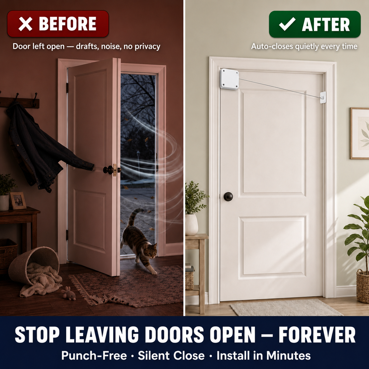 Automatic Door Closer – Heavy Duty Self - Closing For Home & Office