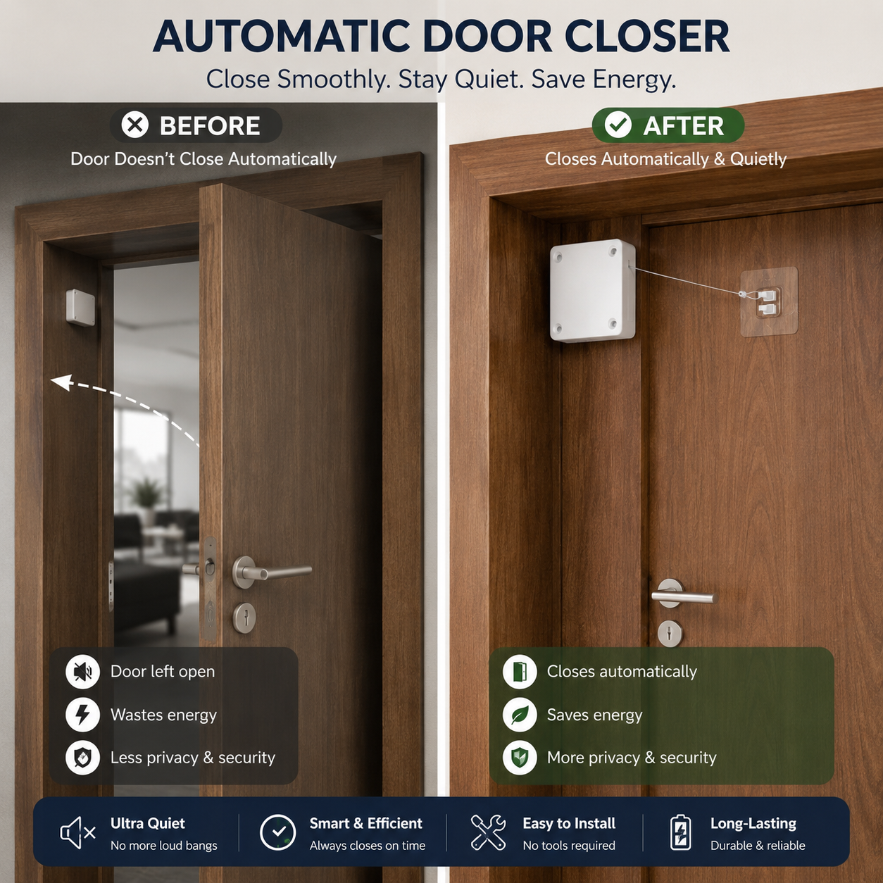 Automatic Door Closer – Heavy Duty Self - Closing For Home & Office